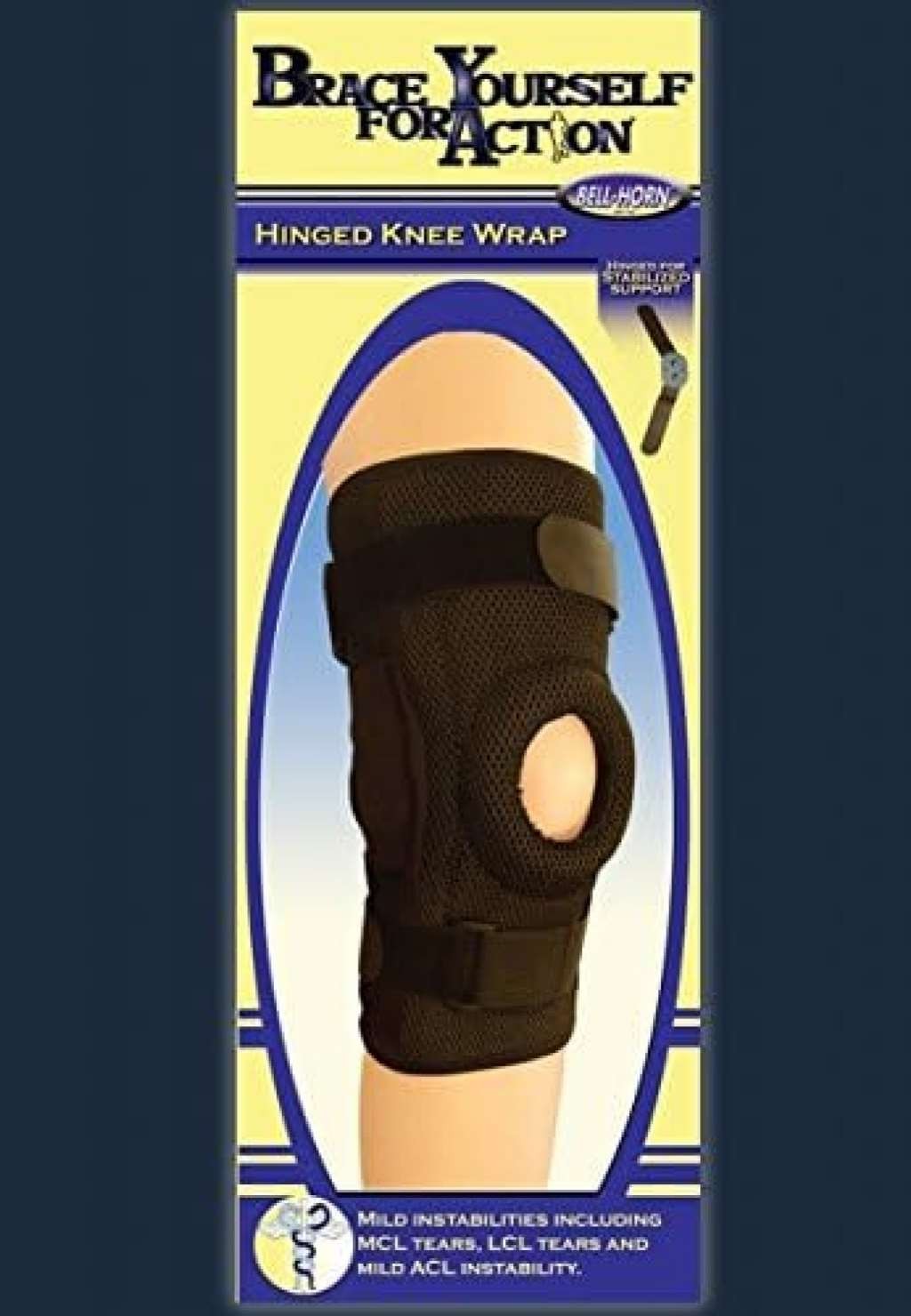 DJO Bell-Horn Hinged Knee Wrap Black 2X-Large/3X-Large