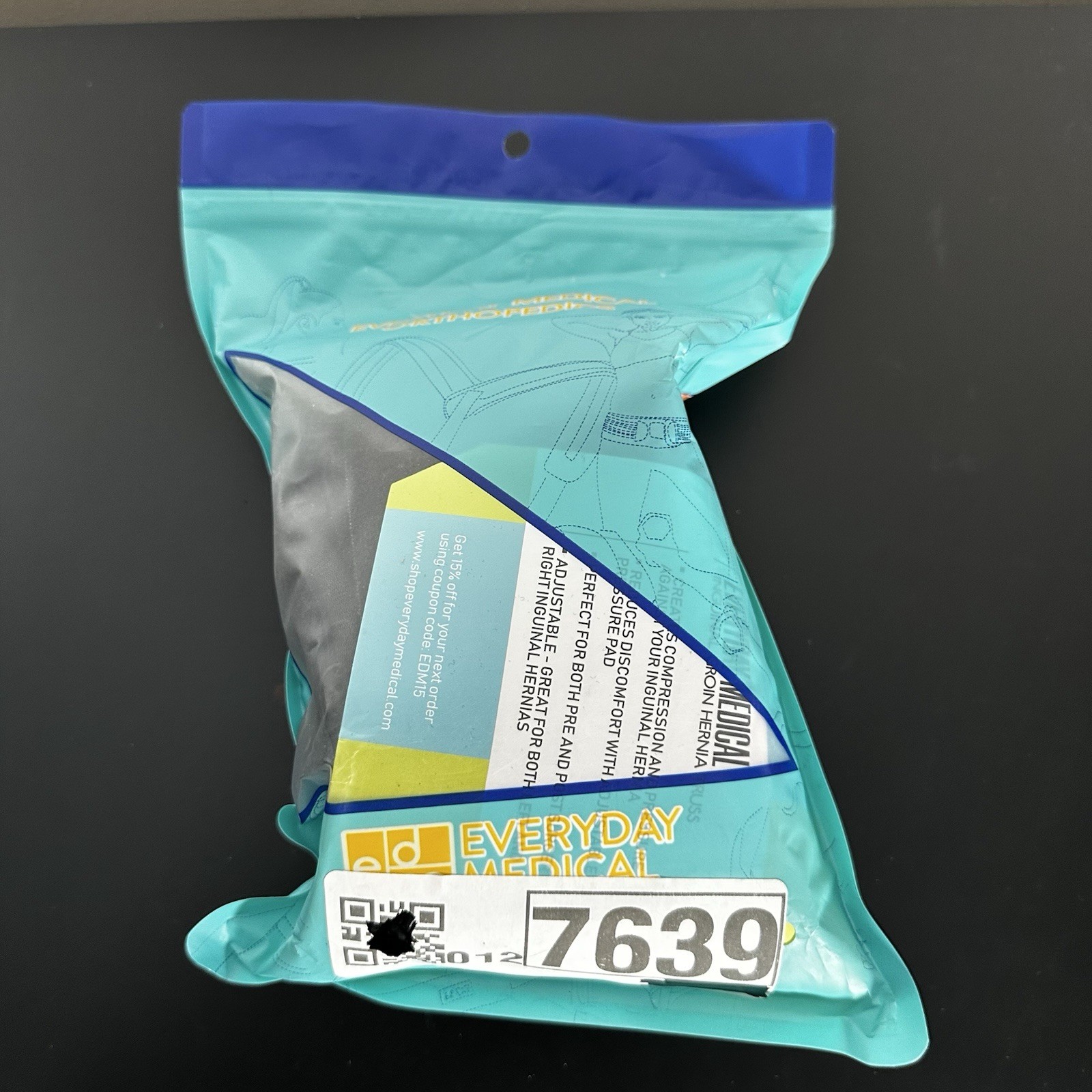 Everyday Medical Inguinal Hernia Support for Men Fits Left/Right Post Surgery M