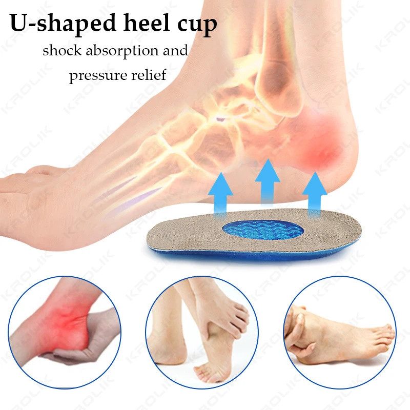 Silicone Gel Insoles Heel Cushion for Feet Soles Relieve Foot Pain Protectors Sp