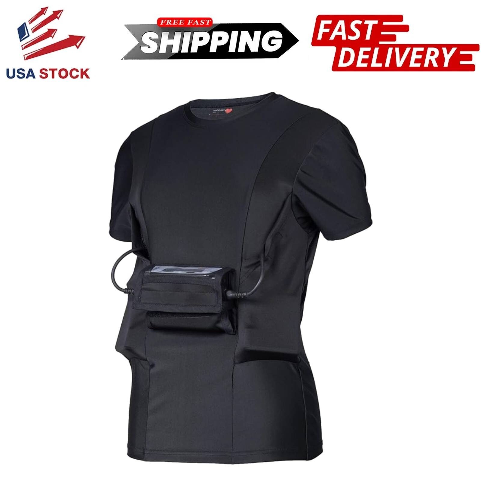 LVAD HeartWare Women’s T-Shirt – Black Comfortable LVAD Wear For Heartmat, S-4XL