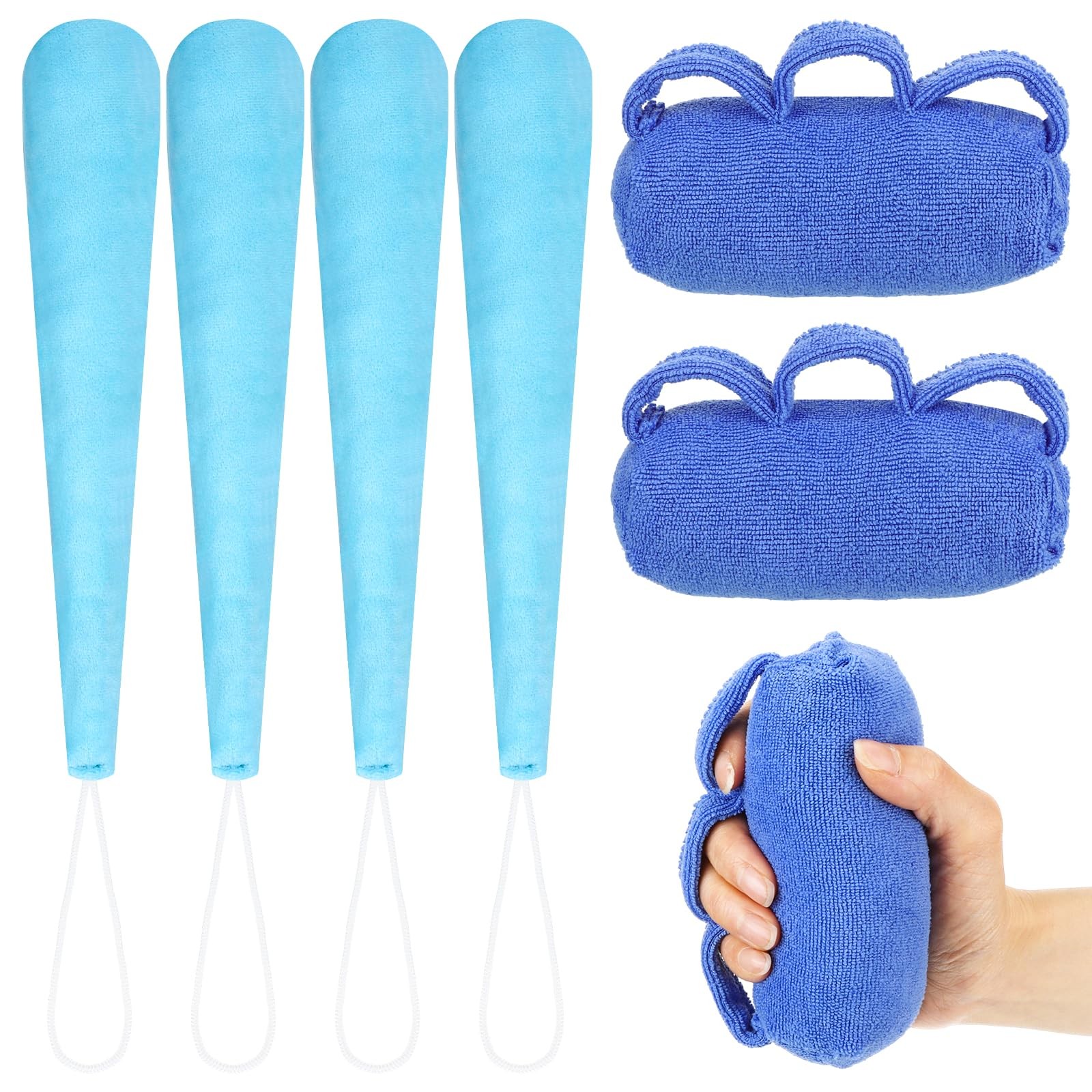 6 Pcs Palm Protector Hand Contracture Cushion With Elastic Band Finger Separator