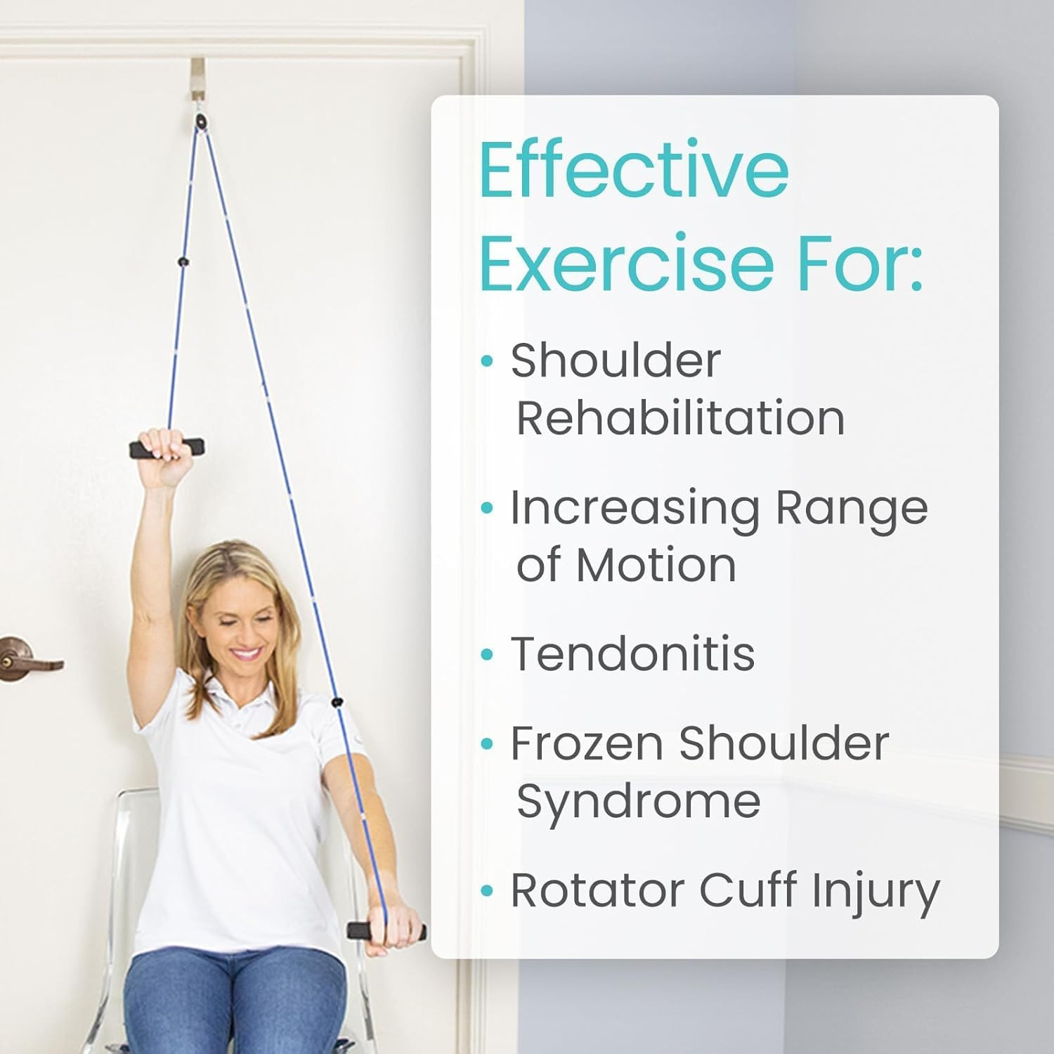 Shoulder Pulley for Physical Therapy – Rotator Cuff Pain Pulley System – over…