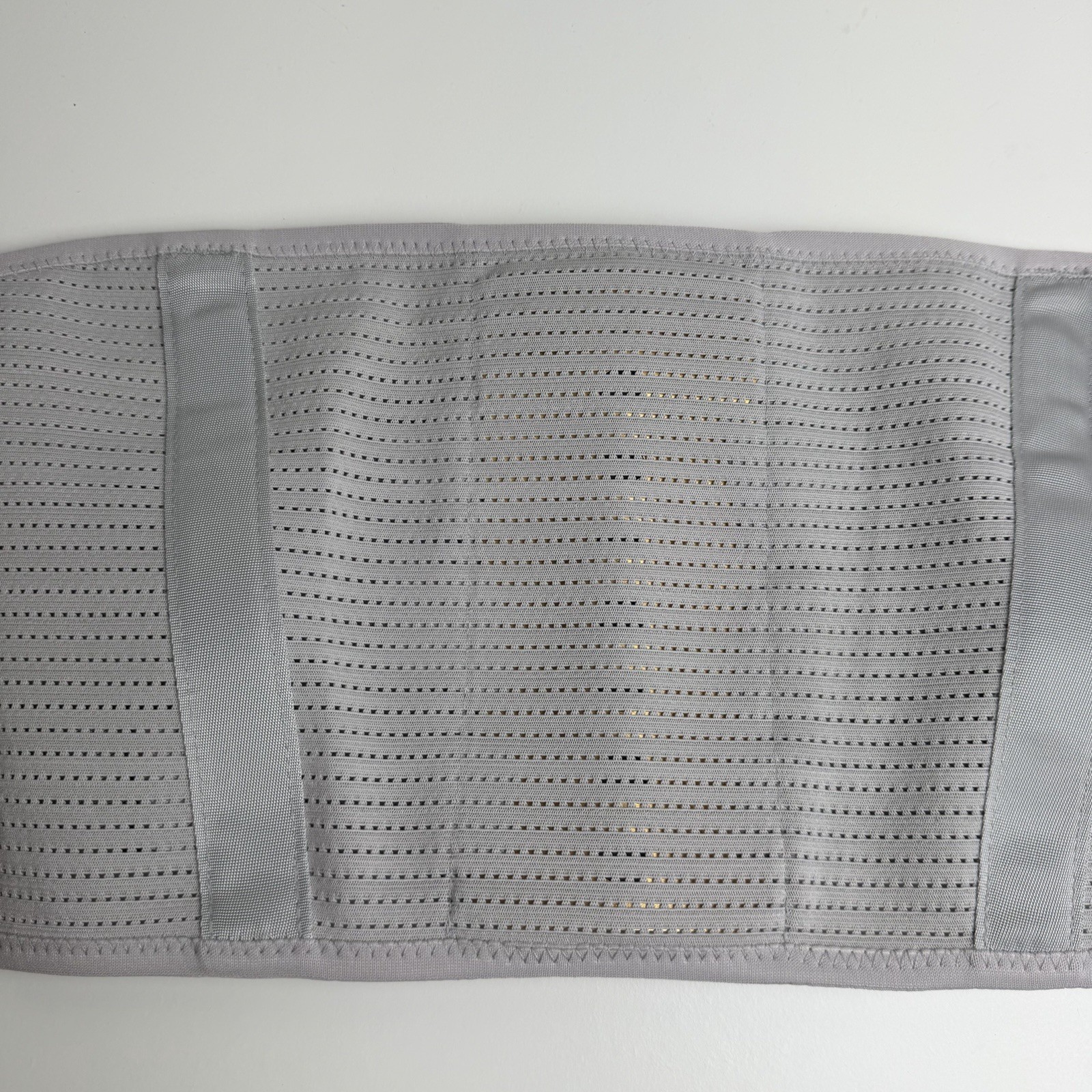 2XL Lumbar Back Support Brace Gray Adjustable Compression Belt Breathable 46”