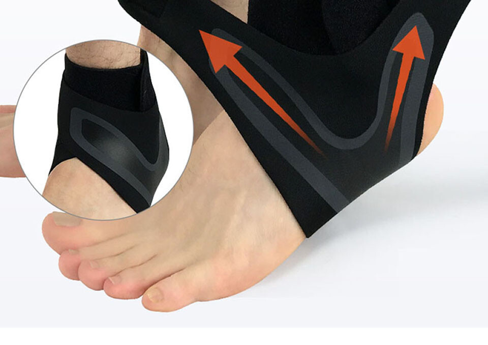 1 Pair Elastic Ankle Support Brace Compression Band for Gym Running Sports