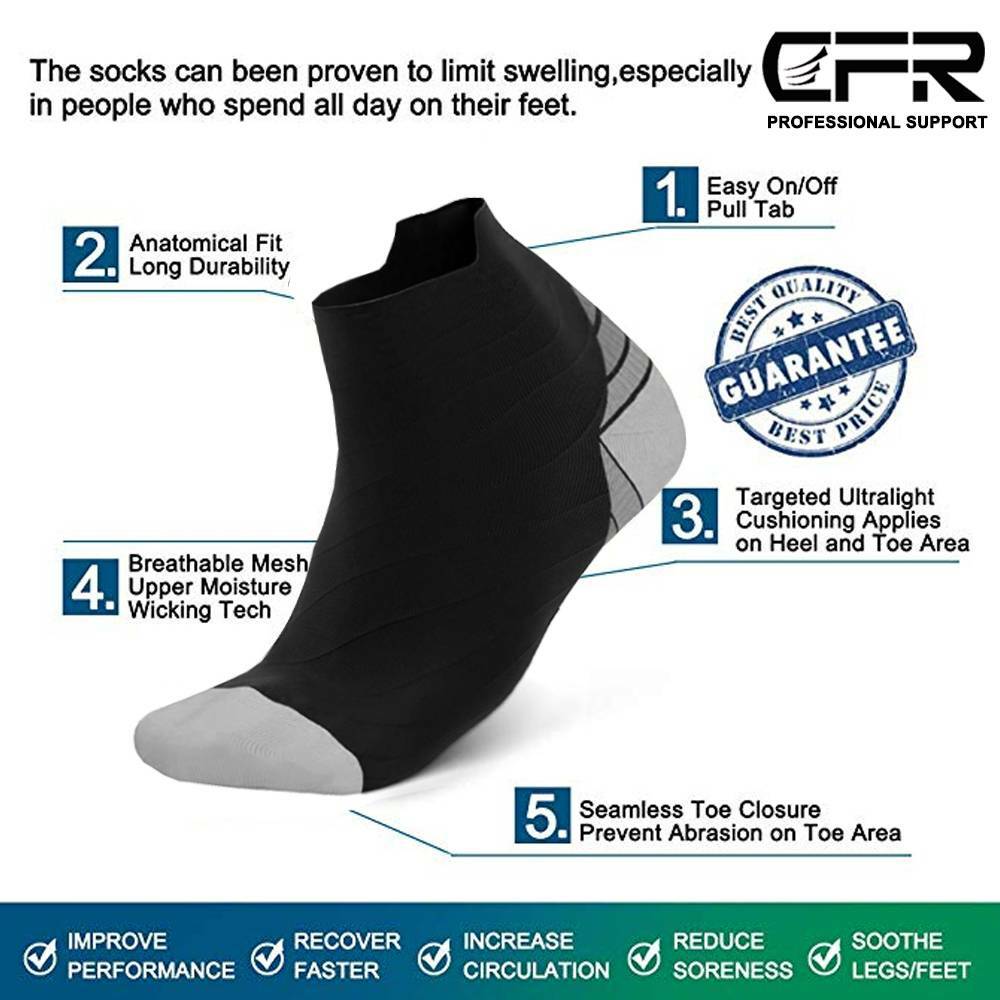Ankle High Compression Socks Arch Running Support Plantar Fasciitis Men Women US