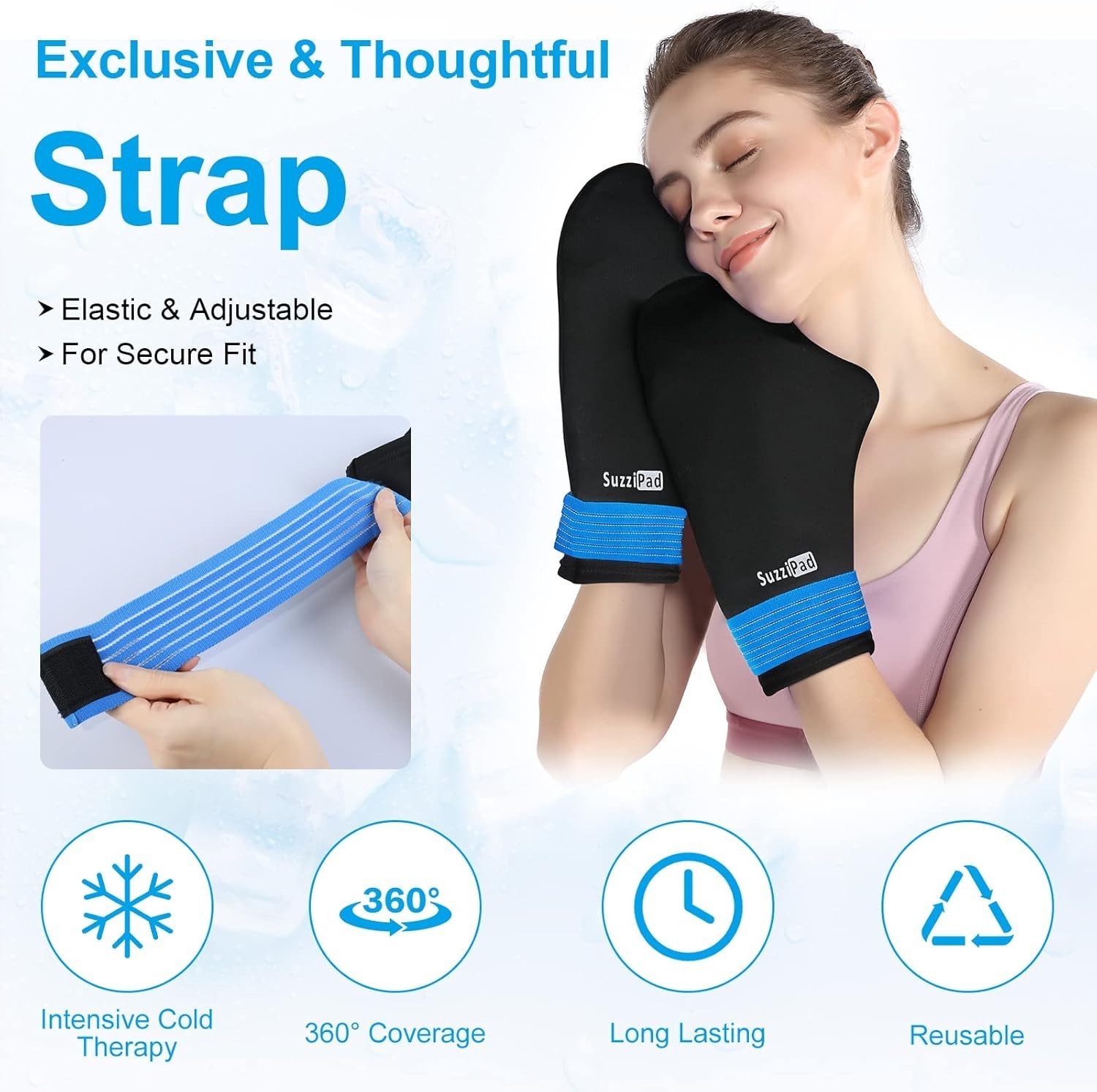 SuzziPad Cold Therapy Gloves Socks Small Chemotherapy Ice Packs Hands Feet