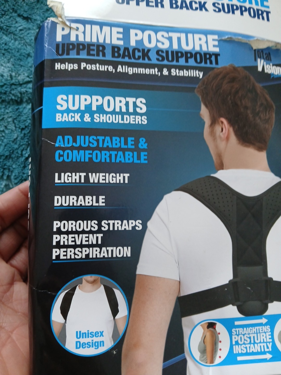 Total Vision Presents Prime Posture Upper Back Support Brace