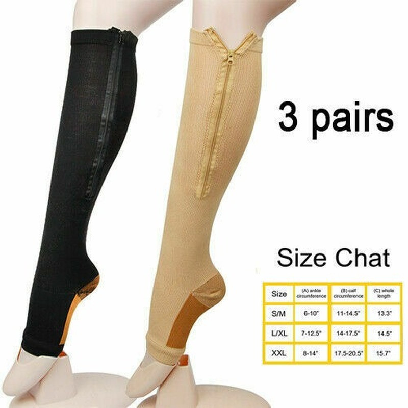 Plus Size Wide Calf Compression Socks for Swelling Pain Edema Medical 20-30 mmHg