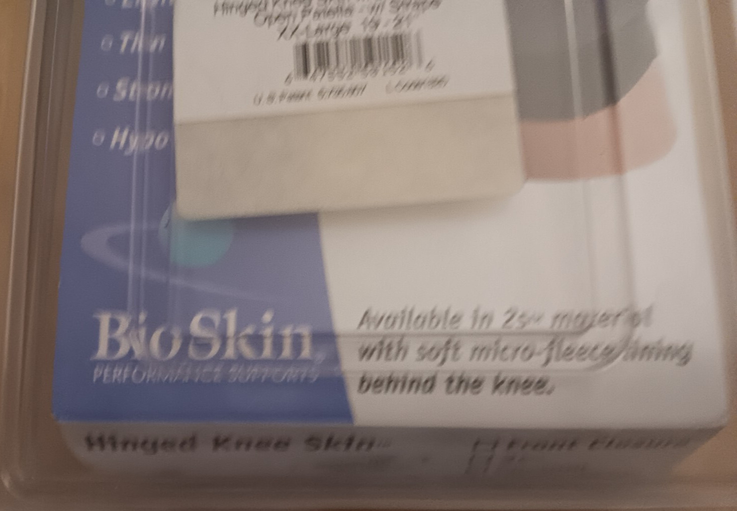 BioSkin – Hinged Knee Skin – Micro-fleese lining behind the knee – XXL #41305
