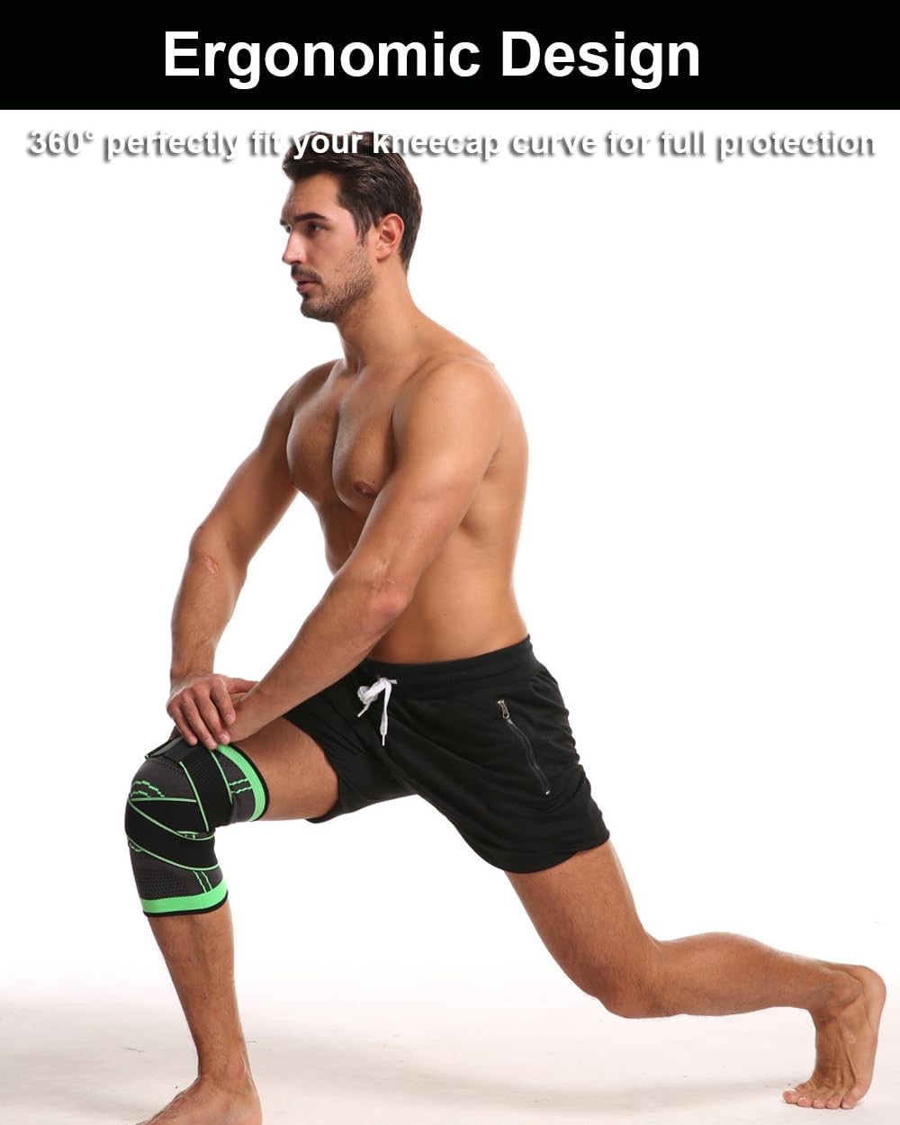 2 Pack Knee Wraps for Pain Relief, Wrap Compression X-Large, Orange