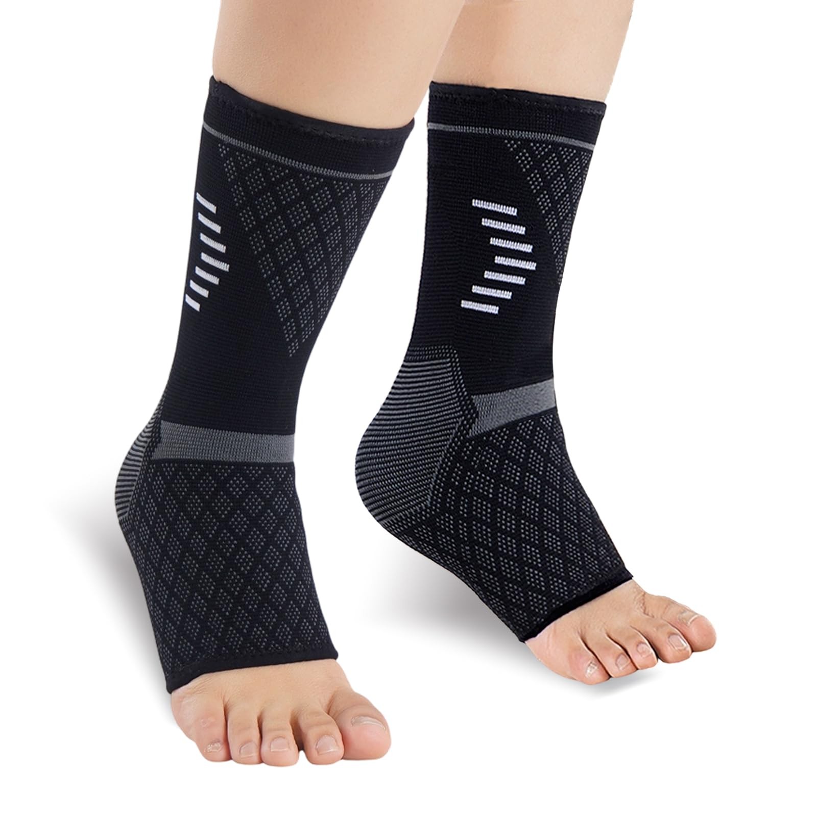 2 Pack Ankle Brace Compression Sleeve Foot Socks for Injury Recovery Joint Pain