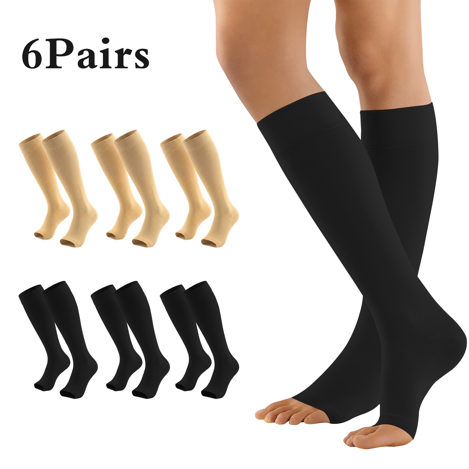 23-32mmHg Compression Socks Graduated Support Socks Women Men Stretchy Stockings