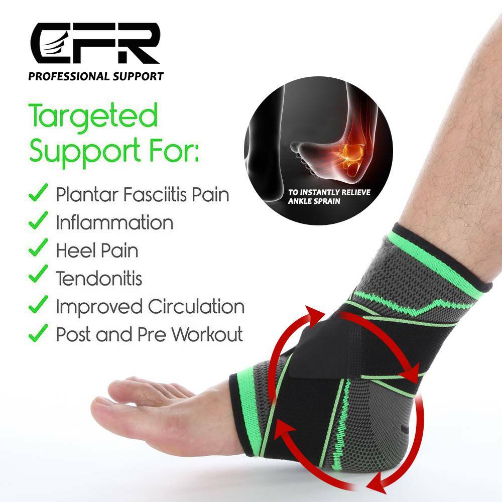 Adjustable Ankle Support Compression Strap Achilles Tendon Brace Sprain Sports