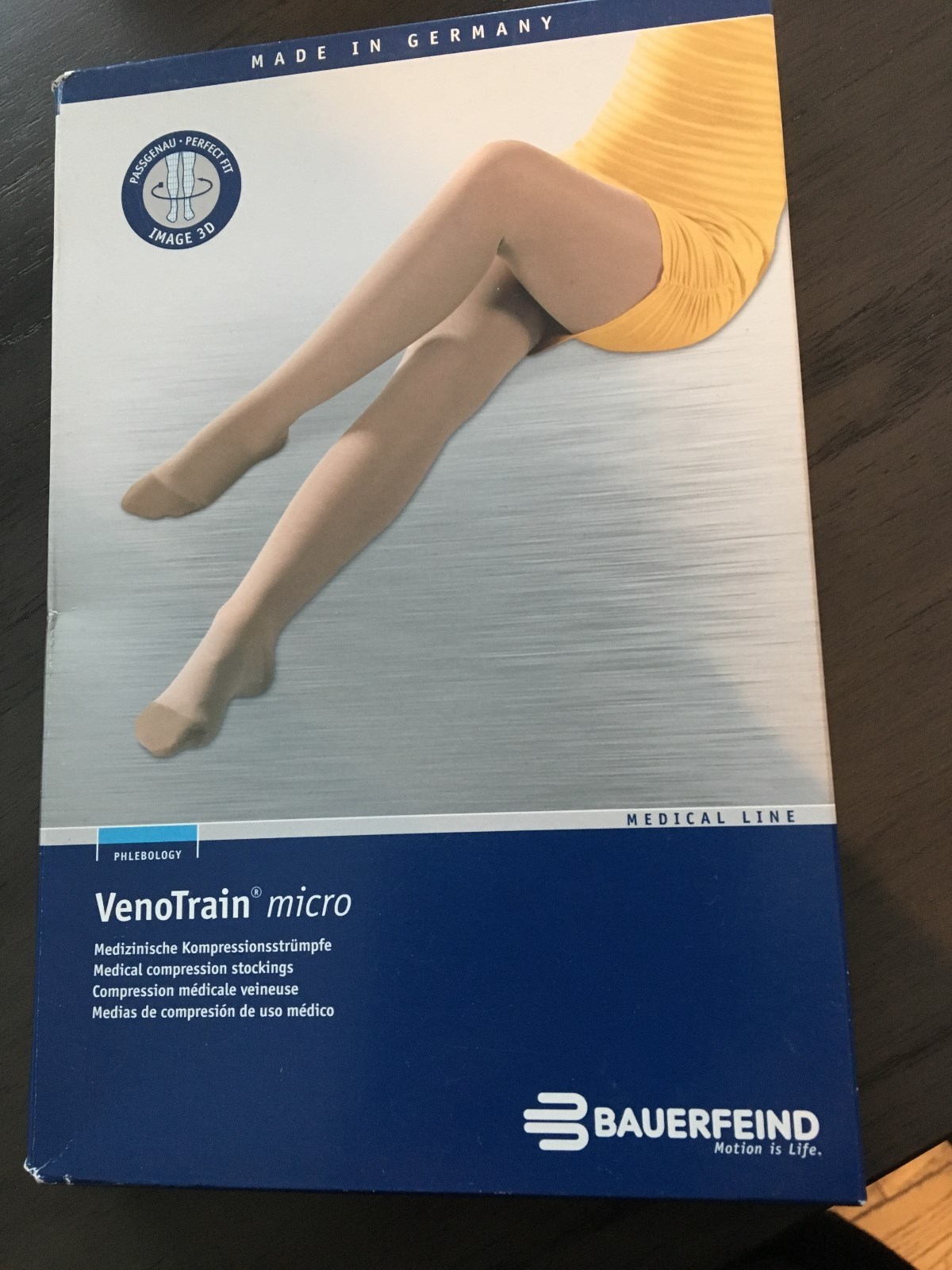 NEW BAUERFEIND THERAPY CALF HIGH COMPRESSION STOCKINGS XL EXPRESSO CLOSED TOE