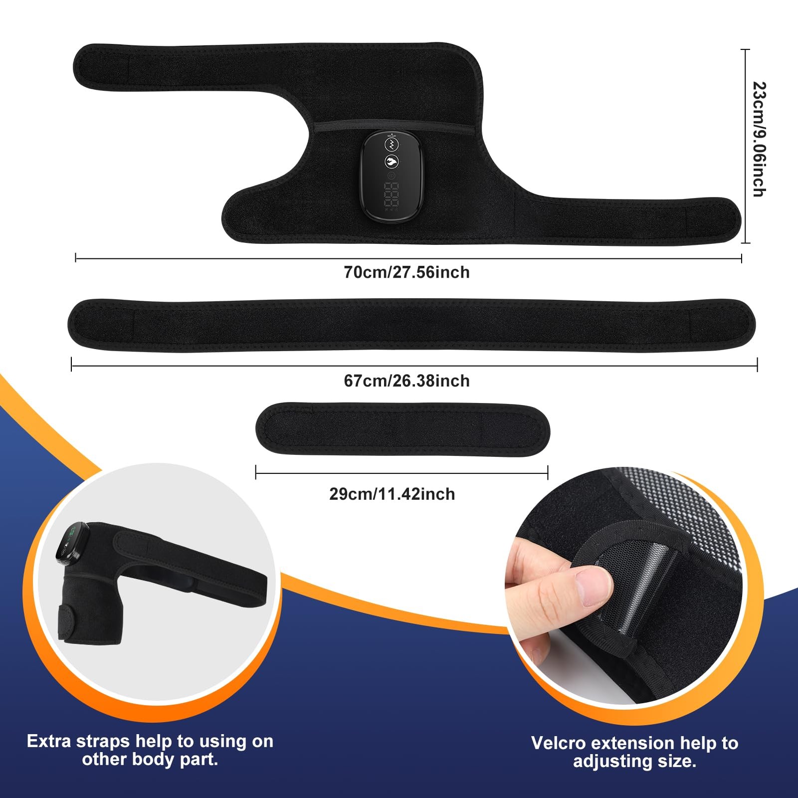 3in1 Heated Knee Massager with 3 Modes for Knee Elbow Shoulder