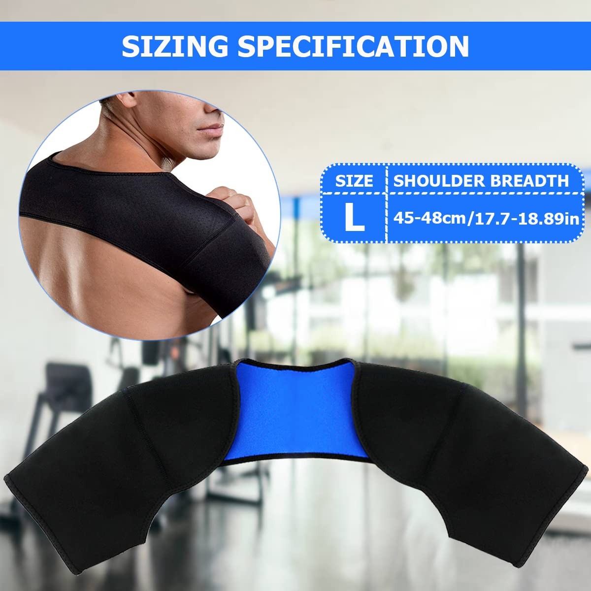 Double Shoulder Brace Warm Support Protector Strap for Sleeping Outdoor Lifting
