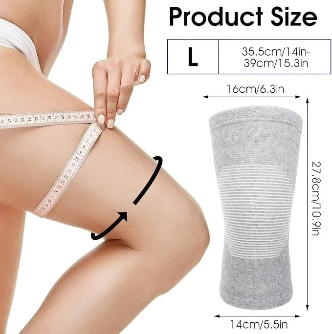 Bamboo Knee Sleeve, Elastic Compression Knee Brace Breathable Knees Pads Leg …