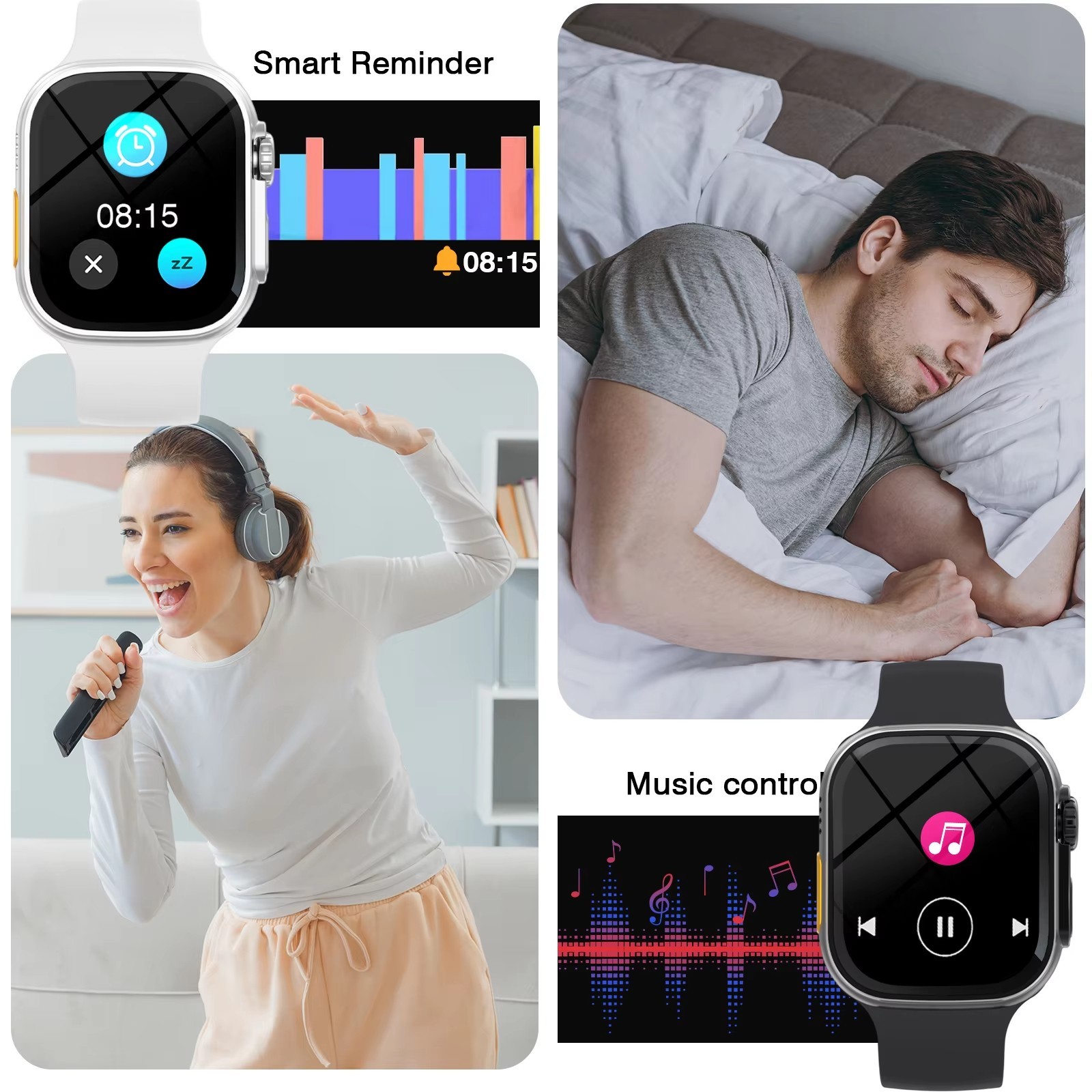 Reloj Inteligente de Mujer Hombre para Iphone Apple Samsung Android y Bluetooth