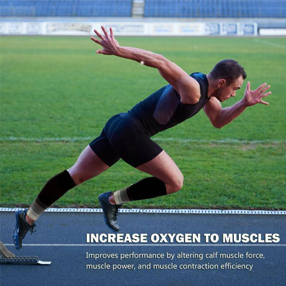 Calf Sleeve Leg Support Brace Compression Socks Stockings Varicose Shin Splint