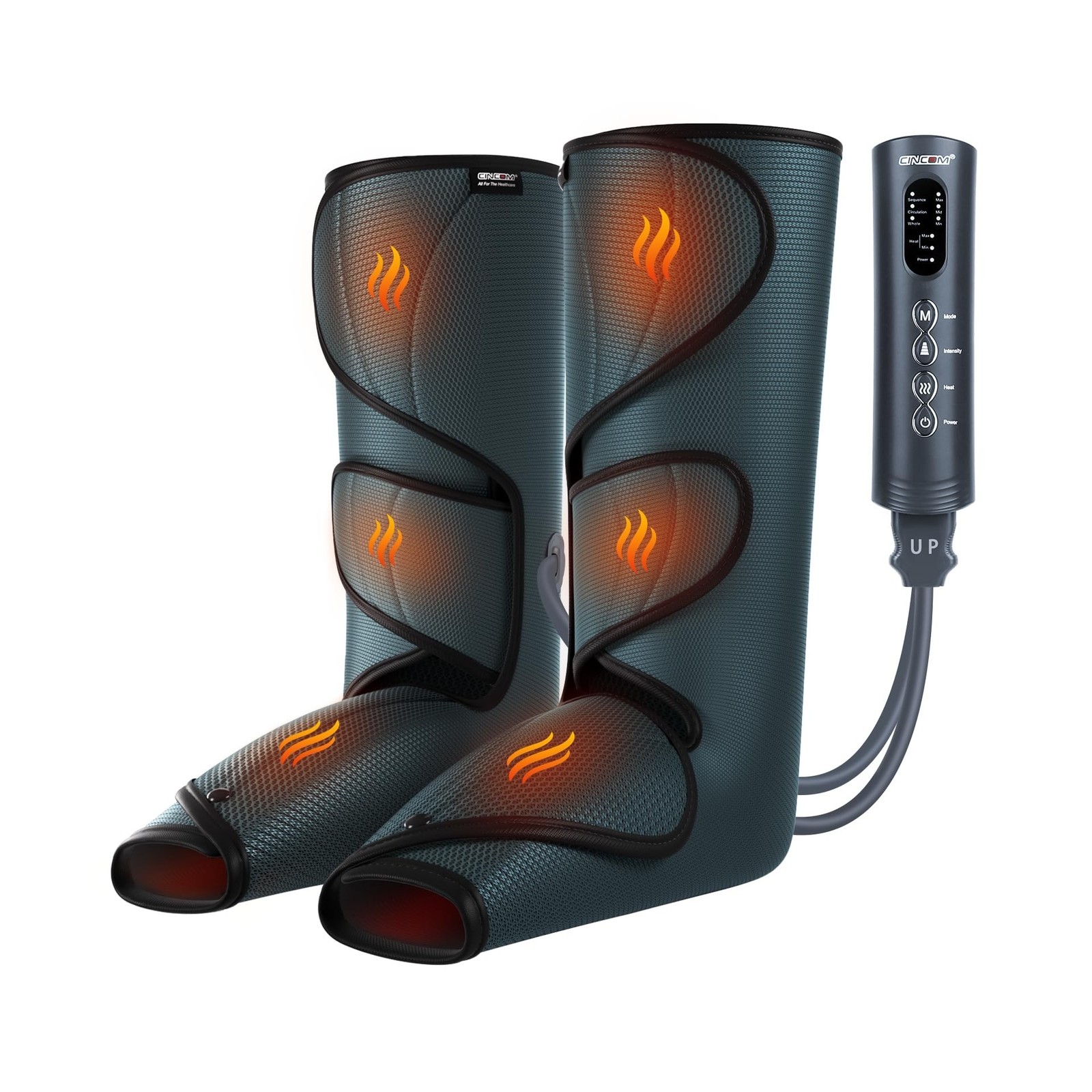 CINCOM Leg Massager with Heat and Compression, Legs Massage for Circulation a…