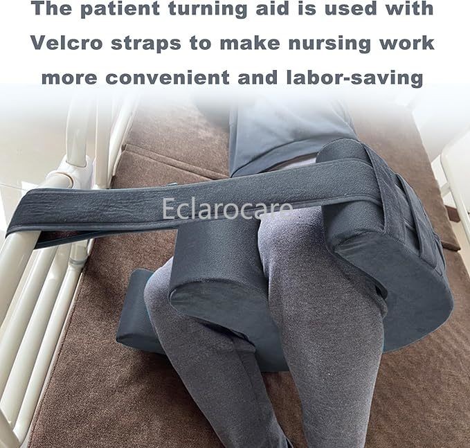 1x Bedridden Patient Turning Device with Fixing Strap Elderly Assistance Product