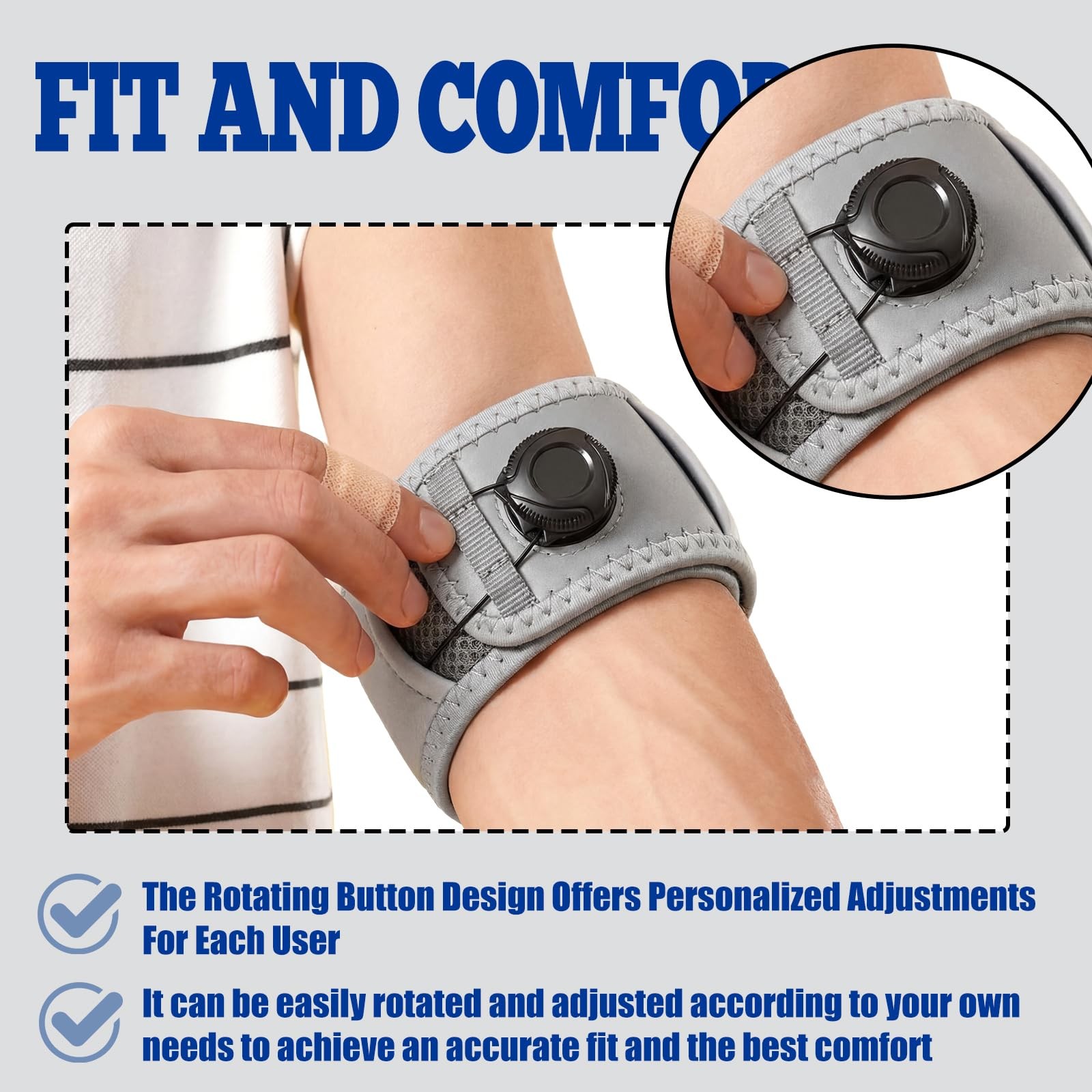 2 Pack Tennis Elbow Brace for Men Women Adjustable Tennis Golfer Elbow Strap …
