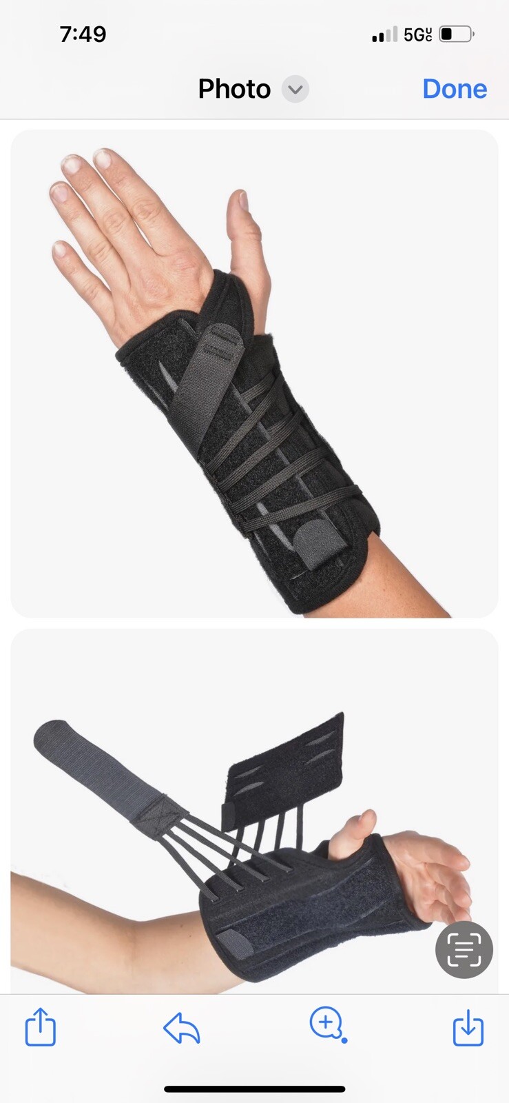 Titan Wrist Single-Pull Lace Closure / Hook and Loop Strap Closure Wrist Brace