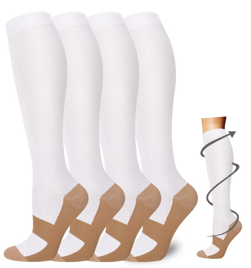 3Pair Compression Socks – Best Support Socks for Nurses Recovery Cycling Flight