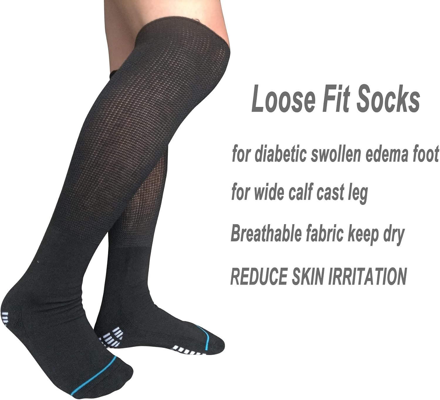 2 Pairs Replacement Sock Liner for Orthopedic Cast Walking boot Air Cam Walkers,