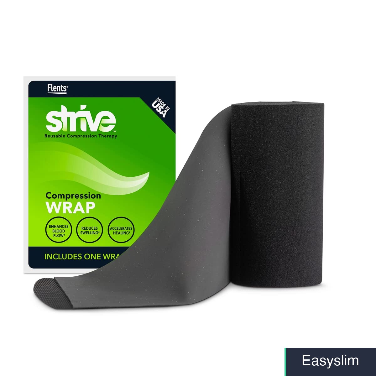 Infrared Compression Wrap 4 x 60 Inches Black Adjustable Support