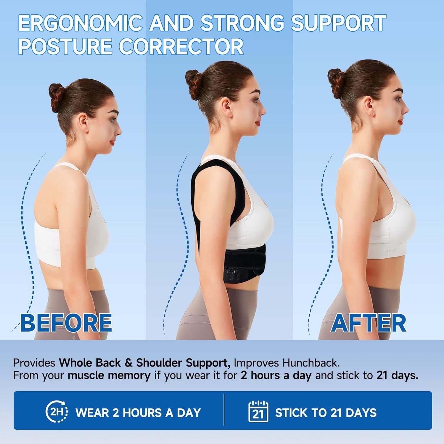 Back Brace Posture Corrector Back Braces for Upper and Lower Back Pain Relief…