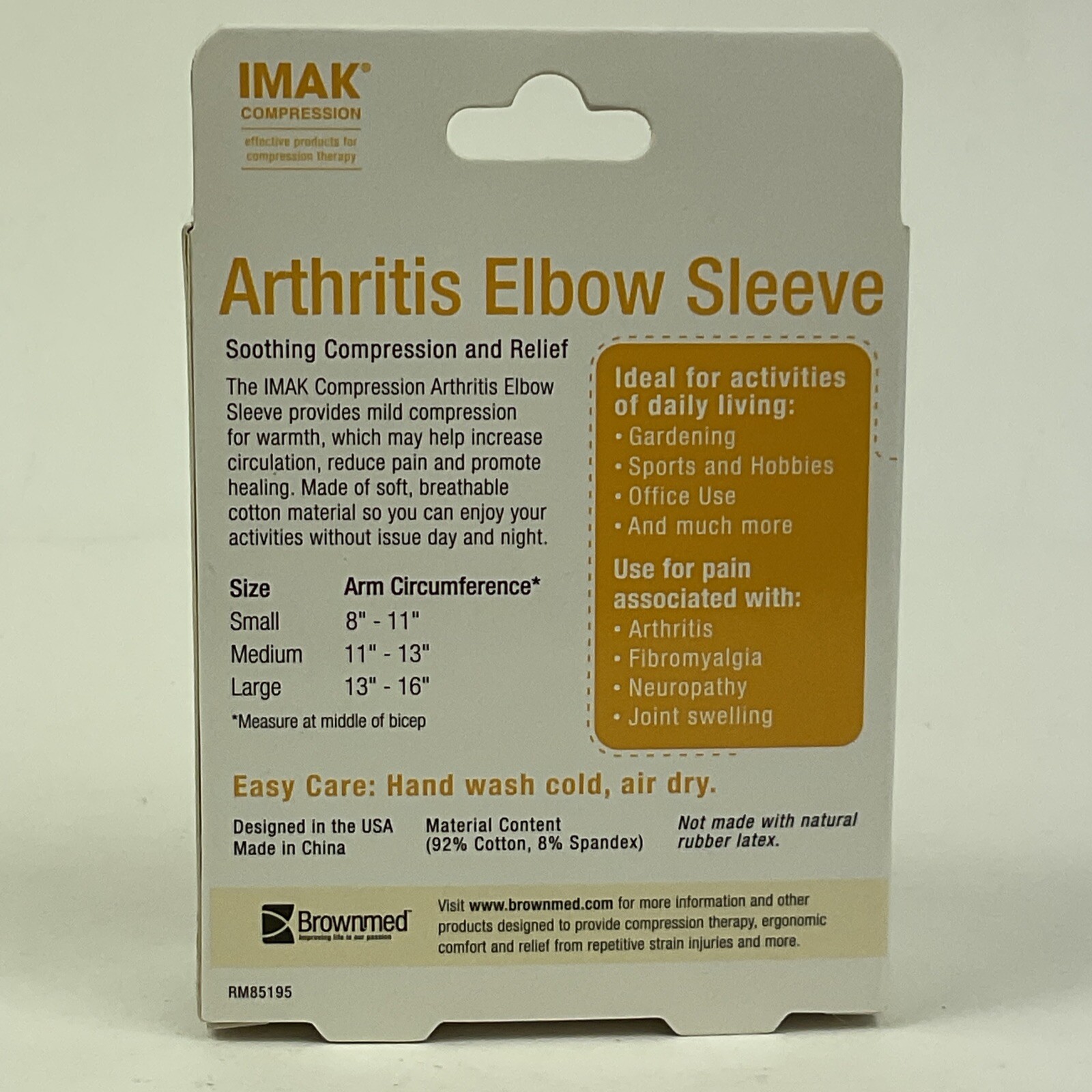 IMAK Compression Arthritis Elbow Sleeve Medium