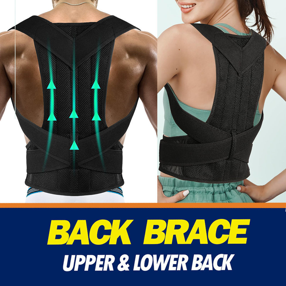 Posture Correction Back Support Brace Pain Relief Belt Sciatica For Men Women