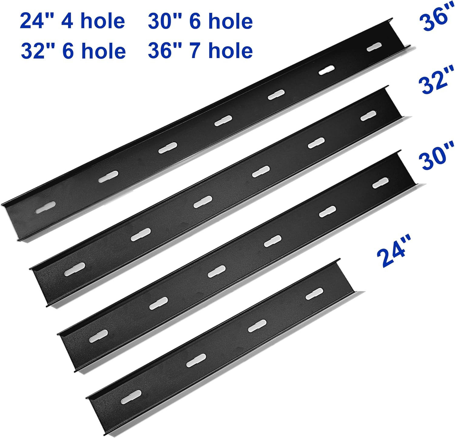 36” C Channel Steel Brackets – 2 Pack for Table Top Support, Black Finish