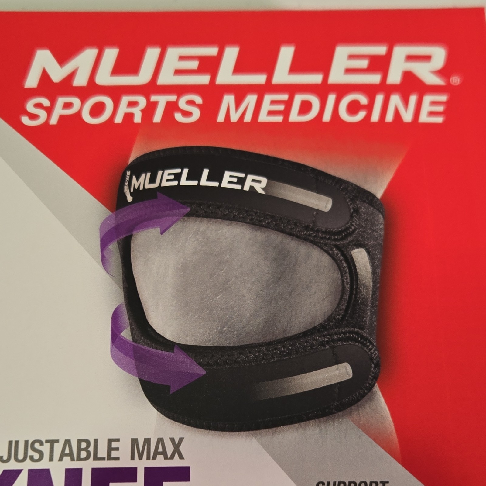 Mueller Adjustable Max Knee Strap Black One Size