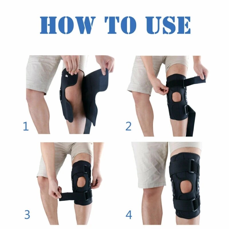2PCS Orthopedic Brace Support Joint Pain Relif Protector Adjustable Kneepad US