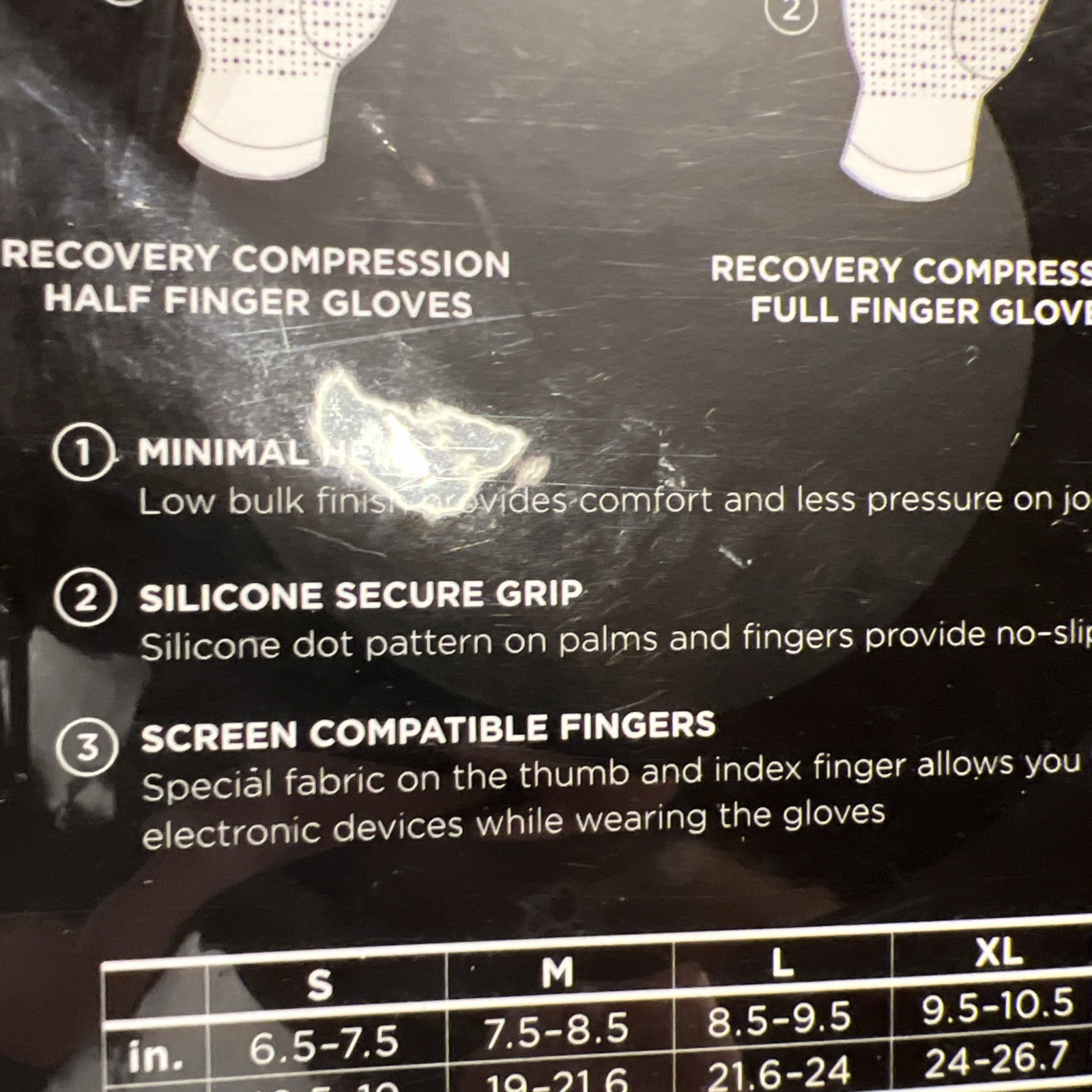 Tommie Copper Core Compression Full Finger Gloves Unisex Medium Sealed Package