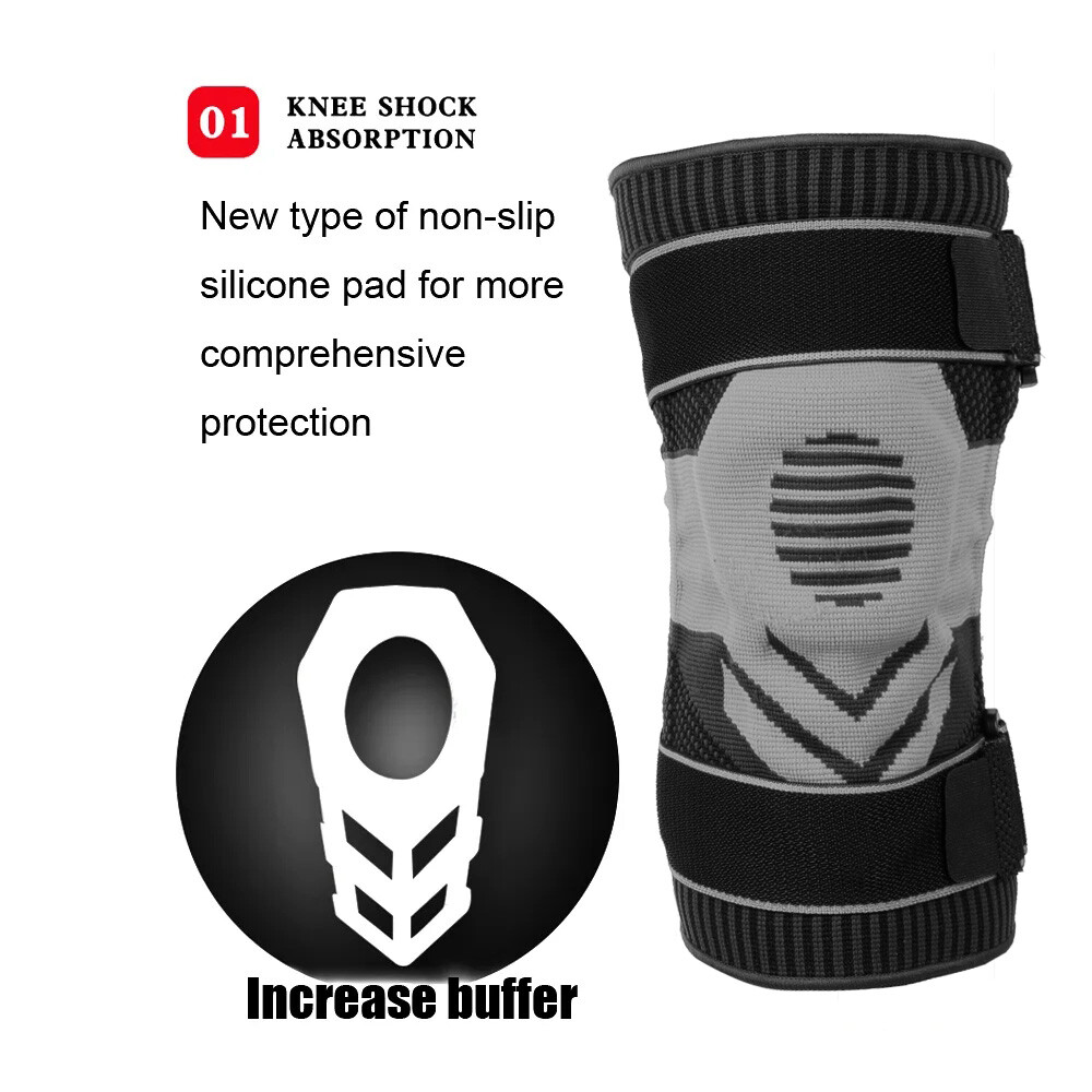 Knee Sleeve Compression Brace Support Joint Pain Arthritis Relief Running Sports