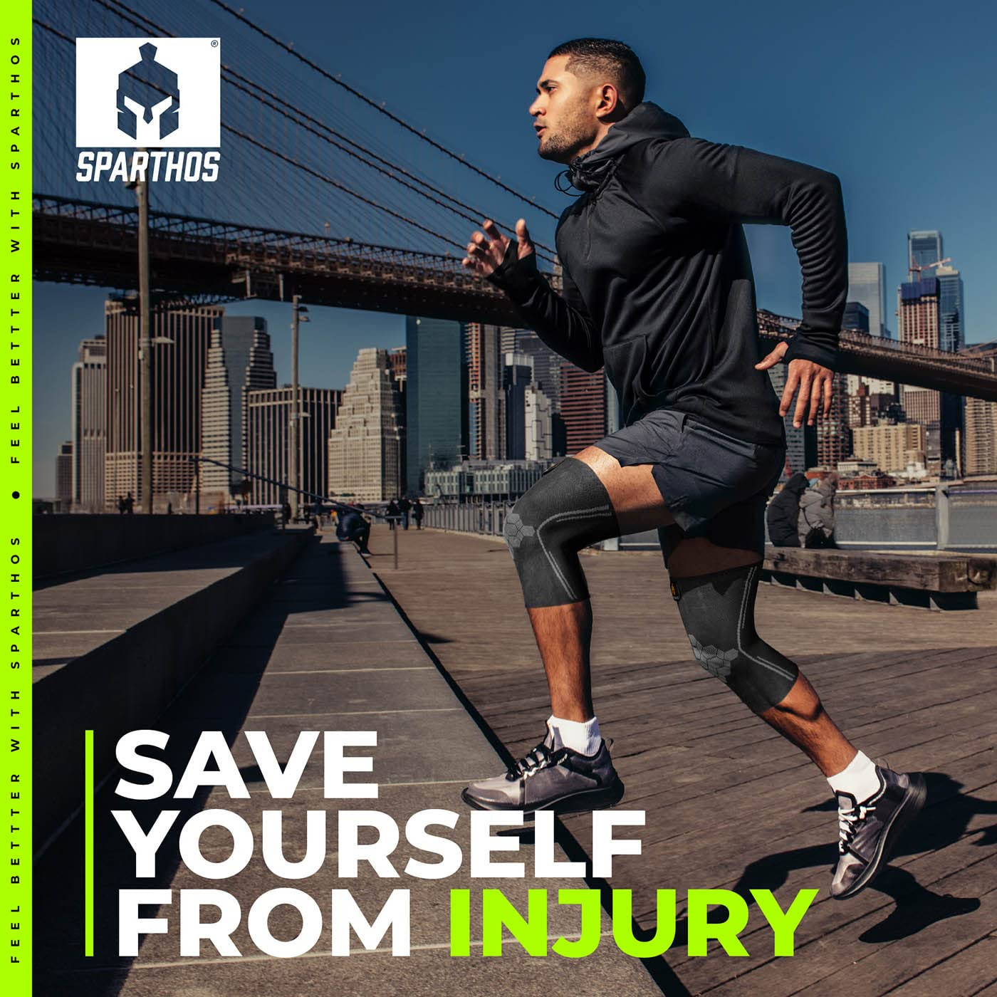 Sparthos Knee Compression Sleeves (Pair) – Support Sports, Running, Joint Pain R