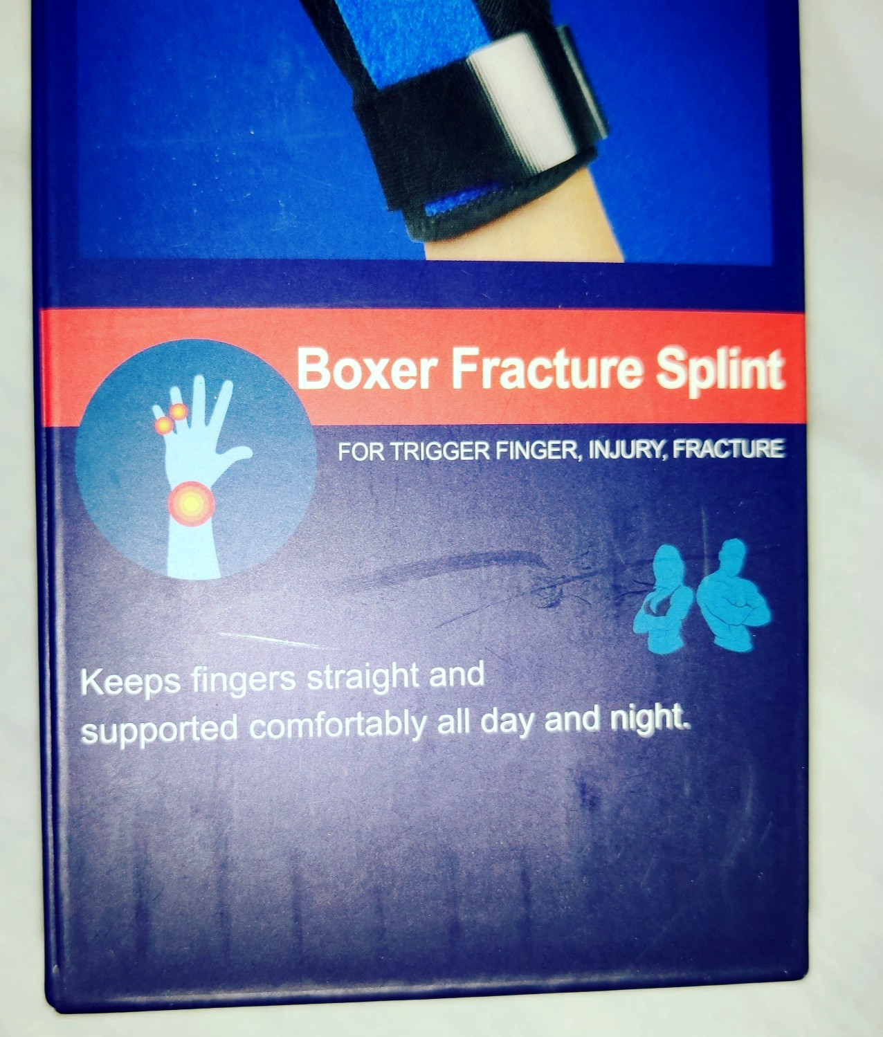FEATOL Boxer Fracture Splint Hand Finger Brace for Pinky Finger, Hand M/L NEW