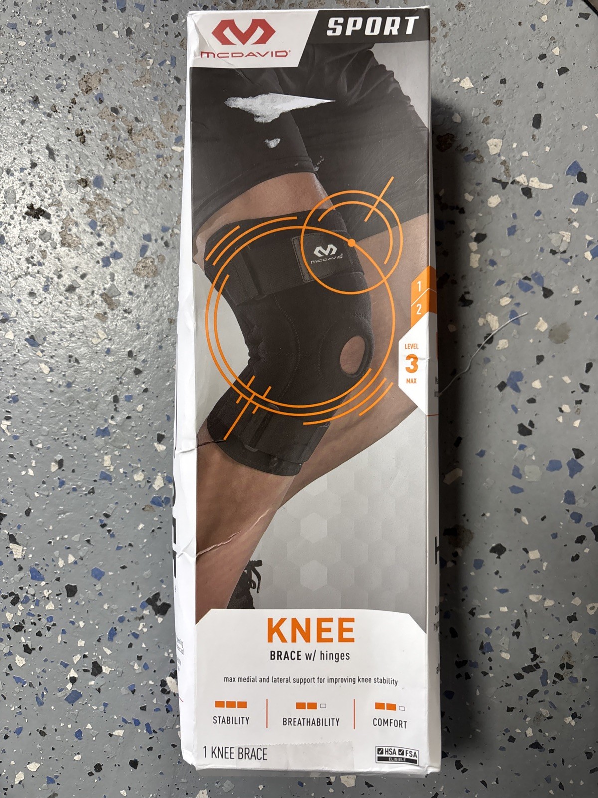 Black McDavid Sport Knee Brace with Hinges – S/M