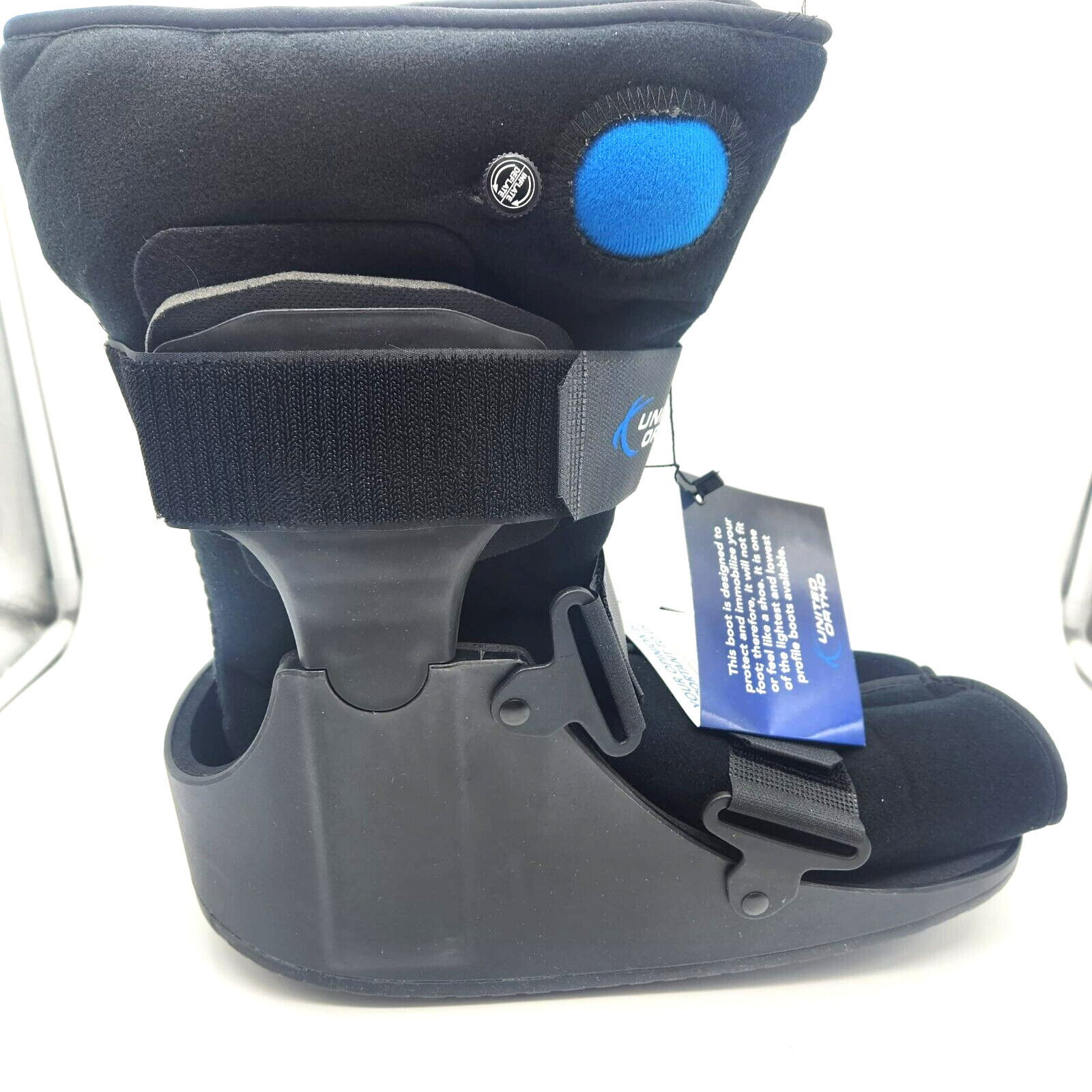 United Ortho Short Air Cam Walker Fracture Boot X-LARGE Foot Ankle Black