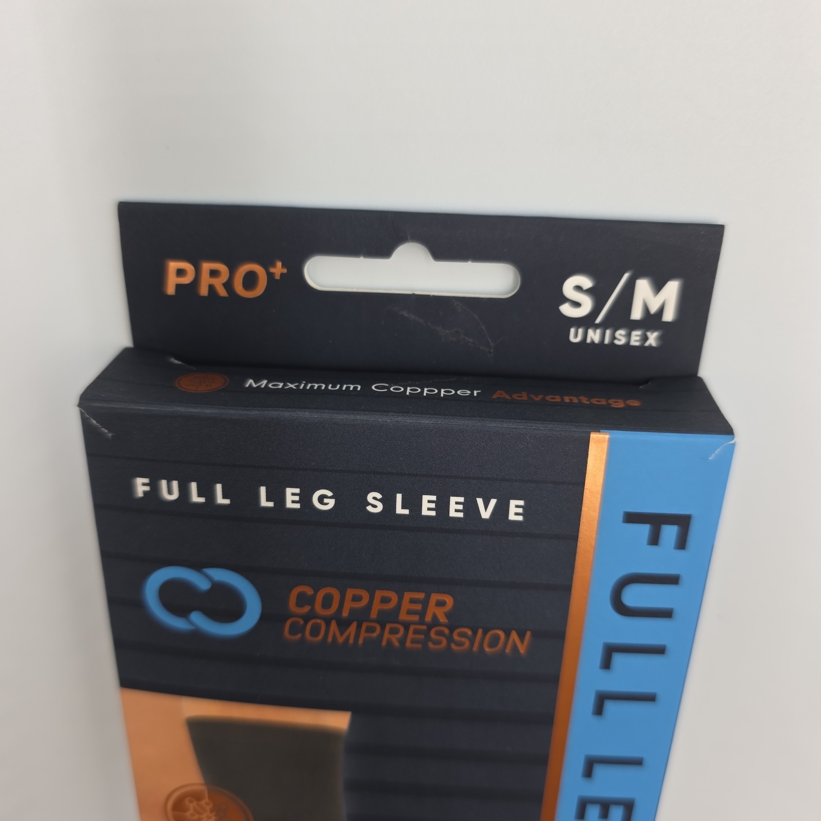 Copper Compression Pro+ Full Leg Sleeve Black Size S/M ( 2 Sleeves Total)