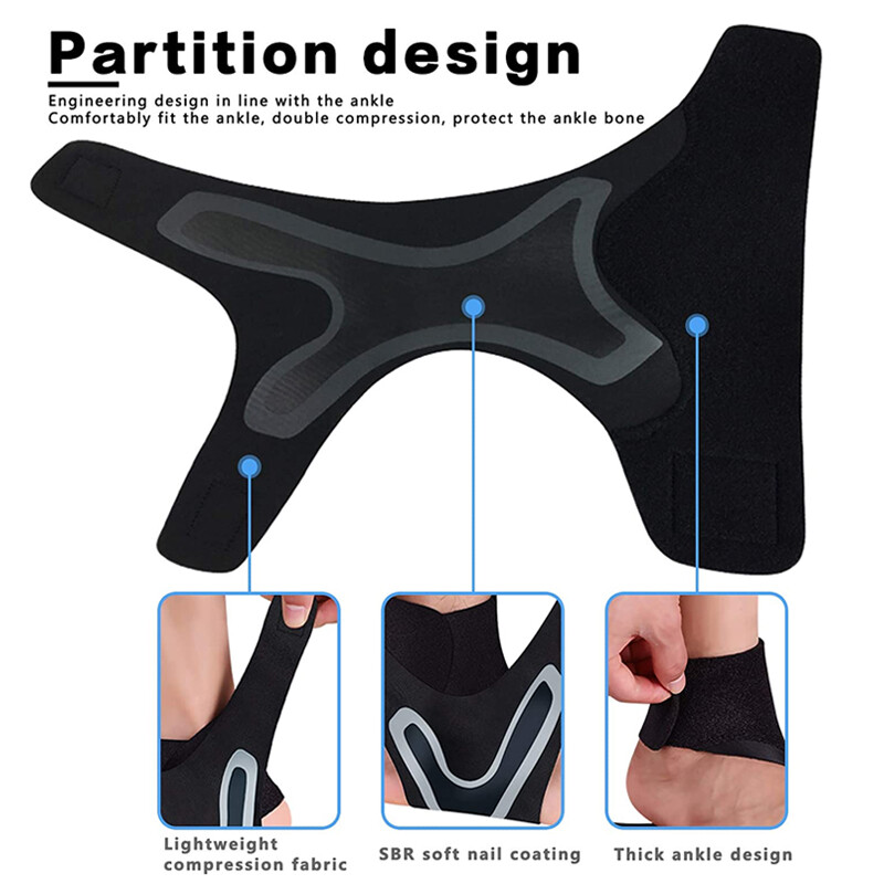 Compression Ankle Brace Support Sleeve Plantar Fasciitis Pain Relief Foot Wrap