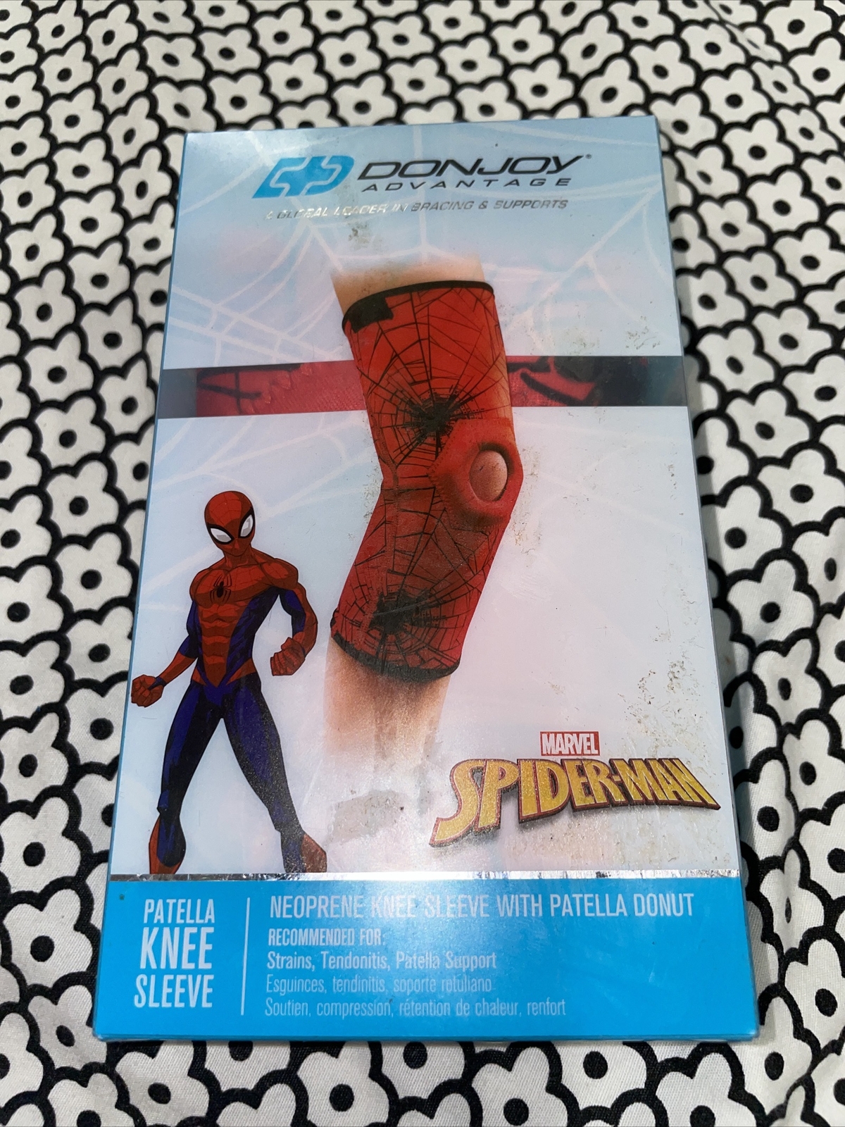 DonJoy Marvel Avengers Spider-Man Youth Neoprene Knee Sleeve Patella Donut