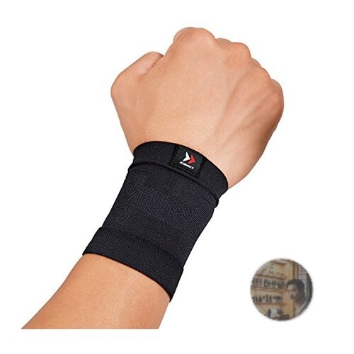 ZAMST Bodymate Wrist Support Slim Design Ambidextrous Size L Nylon New