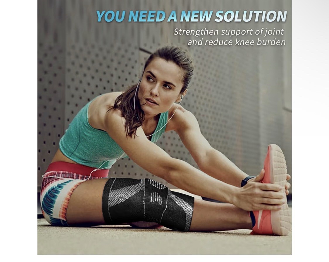 Medical Knee Compression Sleeve Brace, New Damaged Box