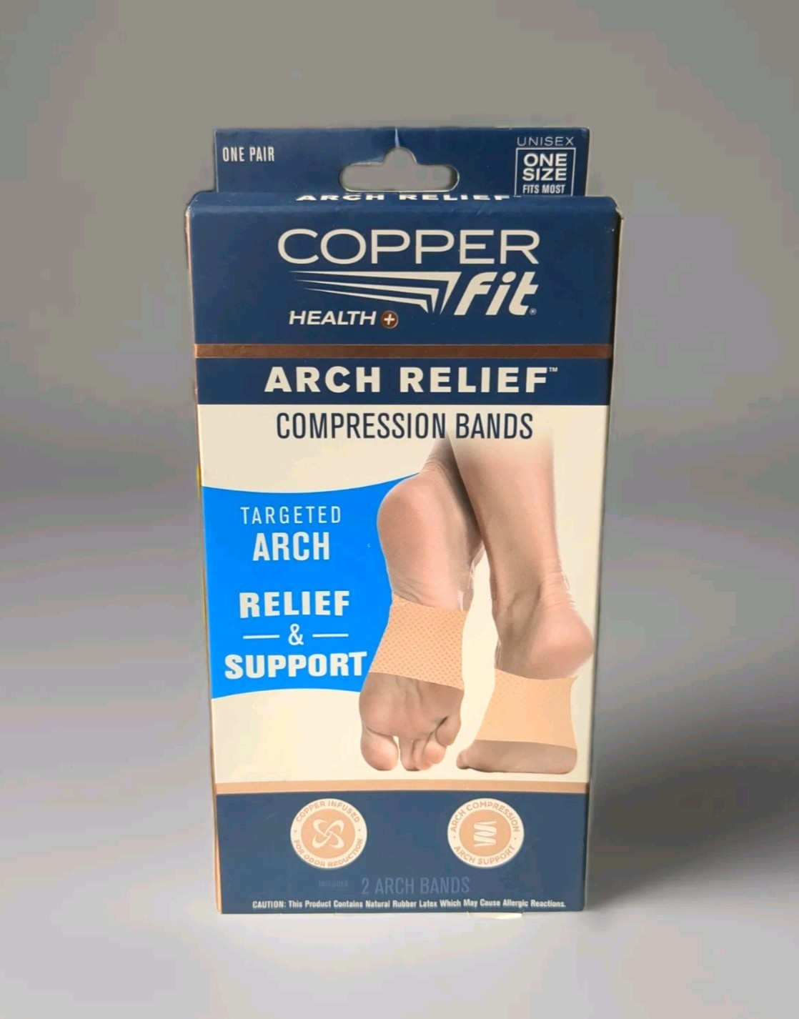 Copper Fit Copper Infused Arch Relief Compression 2 Bands Unisex