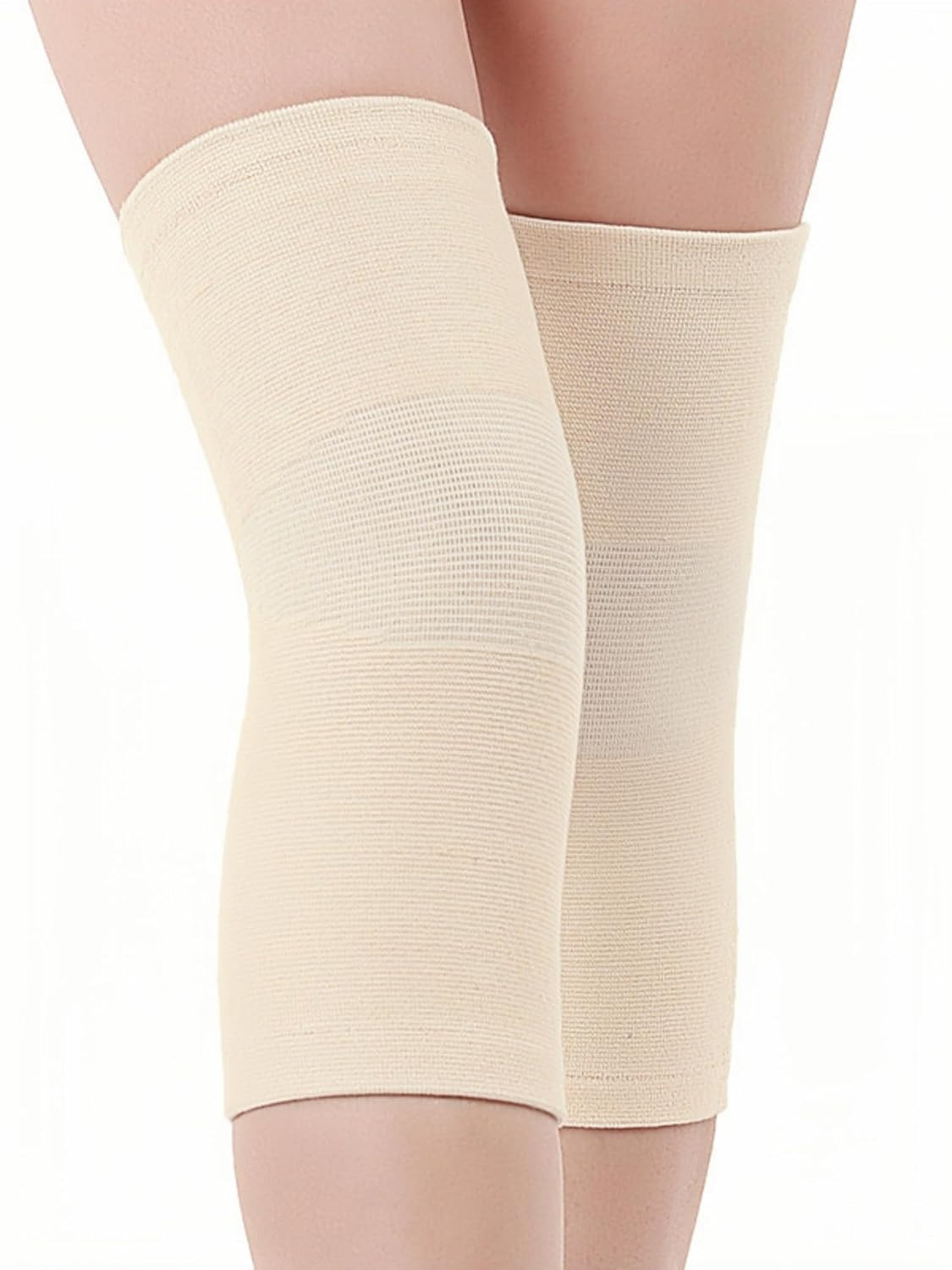 Bamboo Knee Sleeves, 2-Pack Knee Compression Sleeve Women Men Elastic Warm Slip-