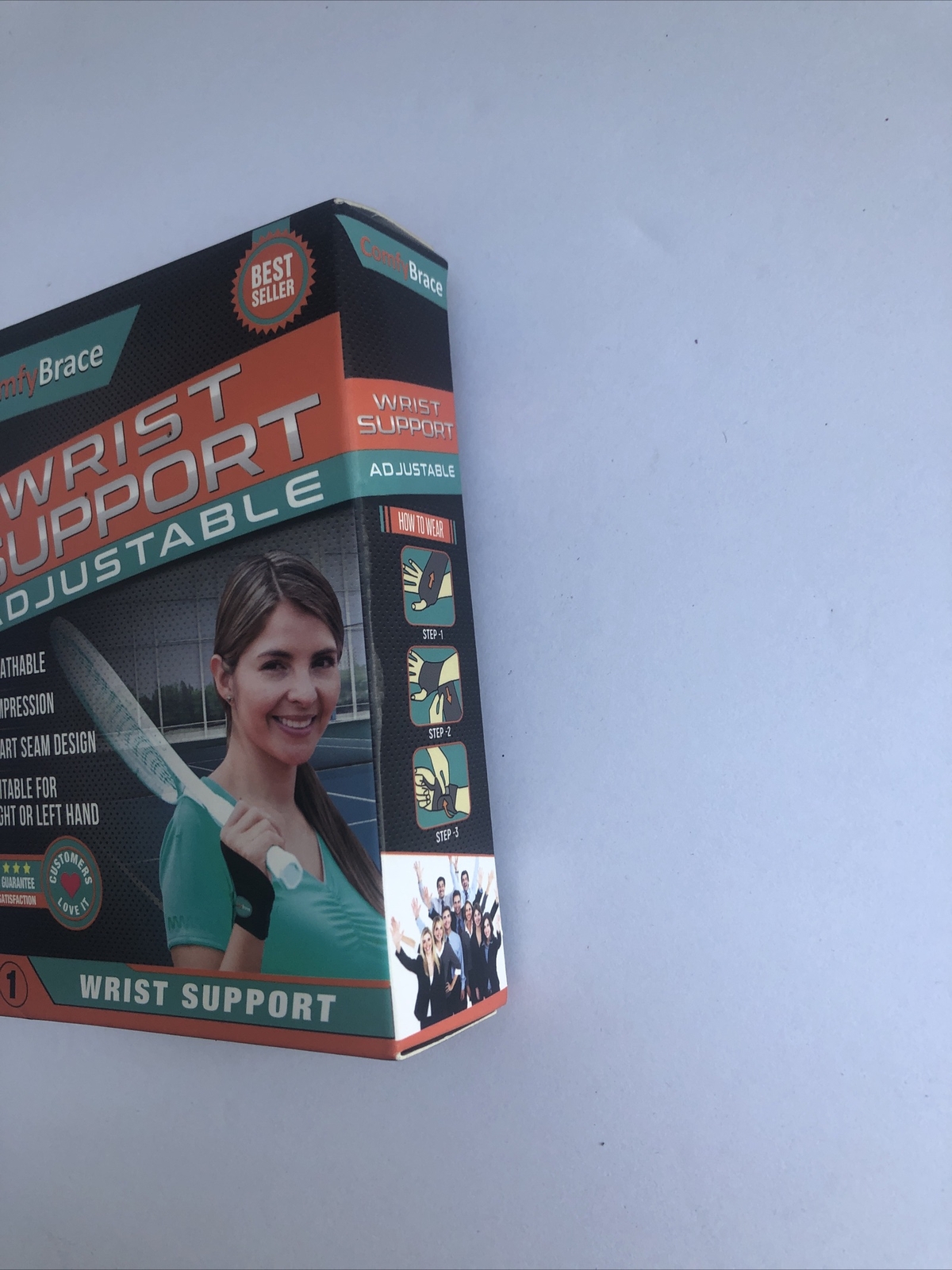 Comfy Brace-Premium Lined Adjustable Wrist Support/Compression New Box Opened